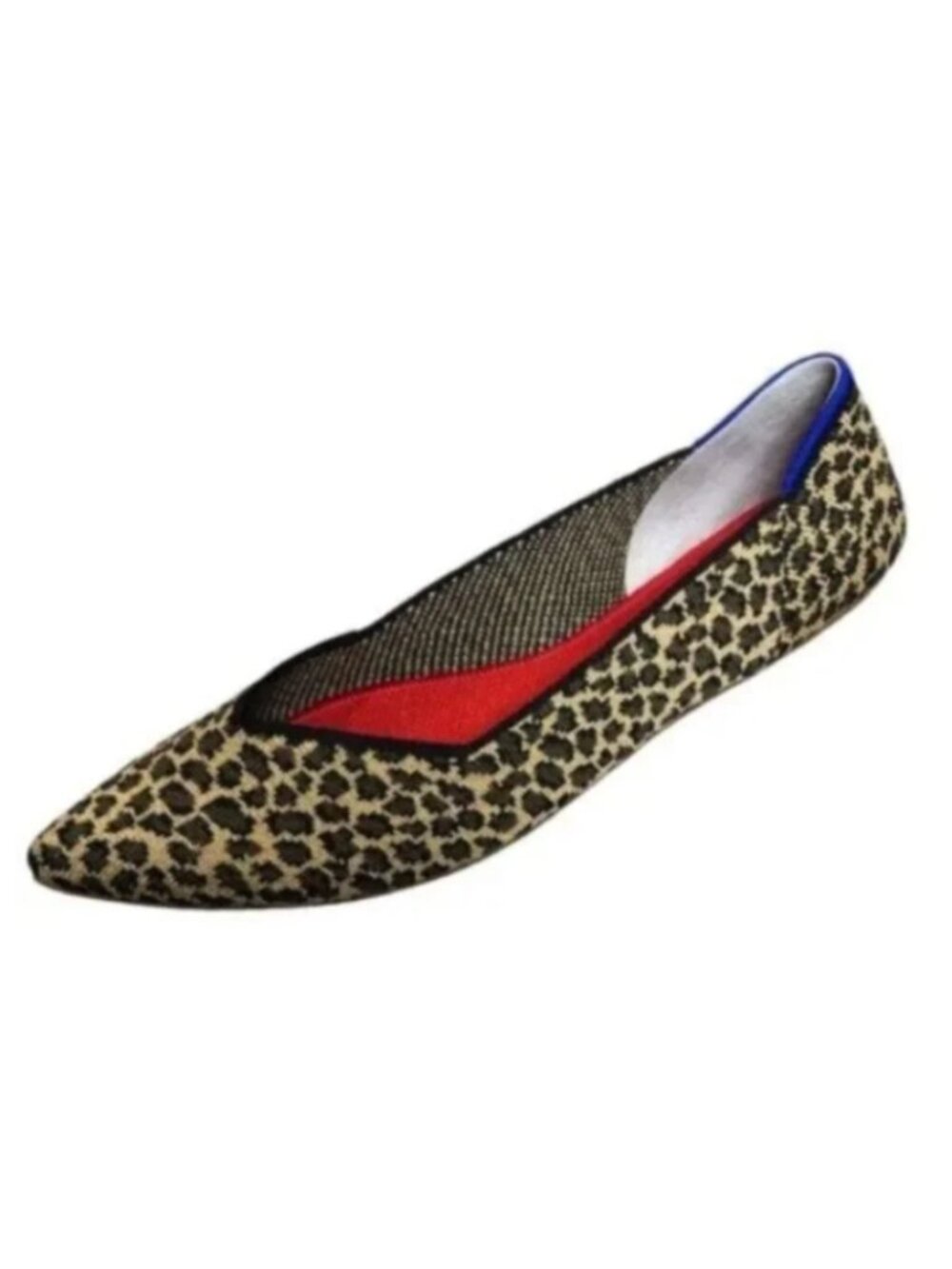 NEW Rothy's The Point Animal Print Washable Flats 9.5
